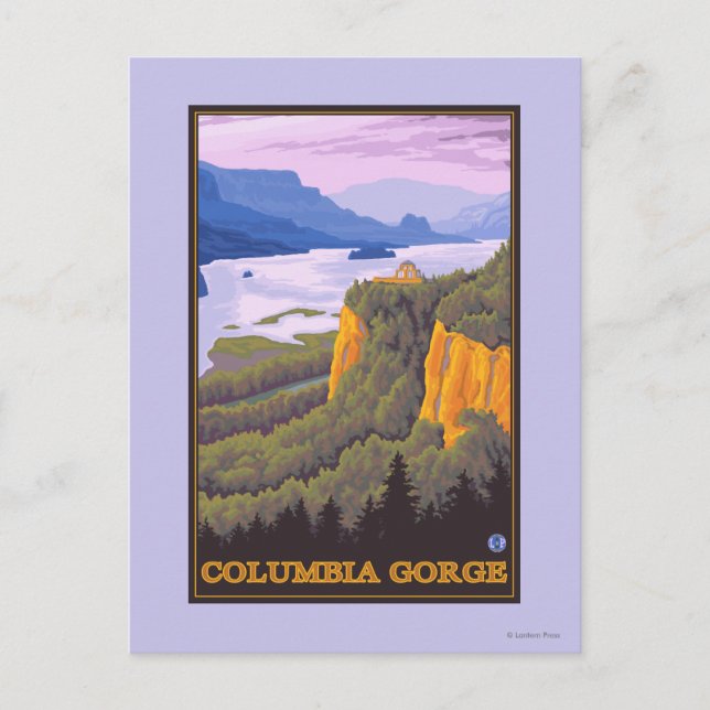 Carte Postale Scène de la gorge de Columbia avec pointe de la Co (Devant)