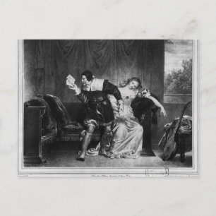 Carte Postale Scène de la lettre du cousin