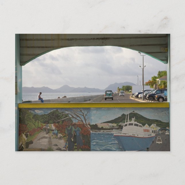 Carte Postale Scène de la mer des Caraïbes (Devant)
