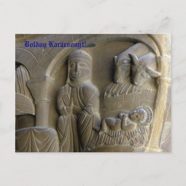 Carte Postale Scène de la Nativité avec Marie et l'enfant (Devant)