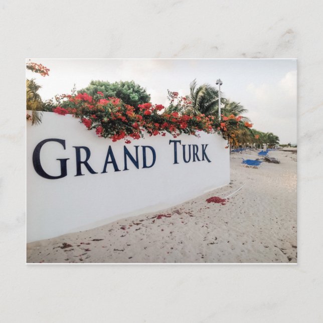 Carte Postale Scène De La Plage De Grand Turk (Devant)