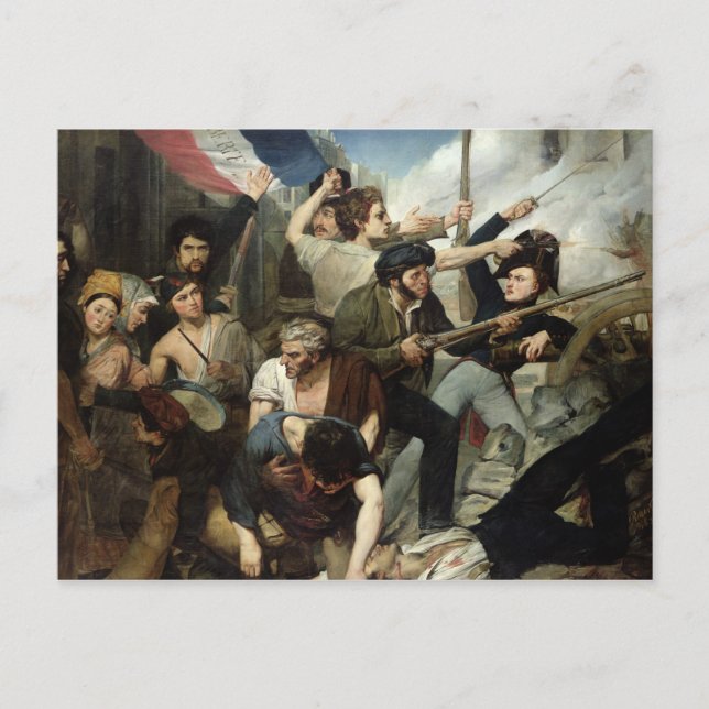 Carte Postale Scène de la révolution de 1830 (Devant)