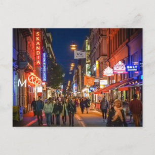 Carte Postale Scène de la rue Stockholm Suède