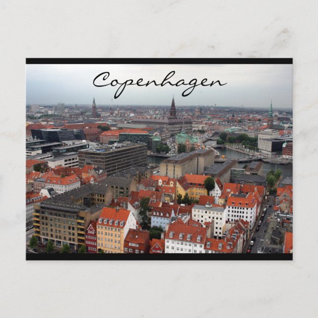 Carte Postale scène de la ville de copenhague (Devant)
