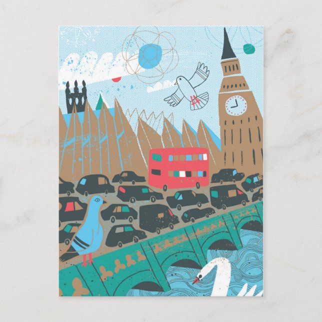 Carte Postale Scène de la ville du Royaume-Uni (Devant)