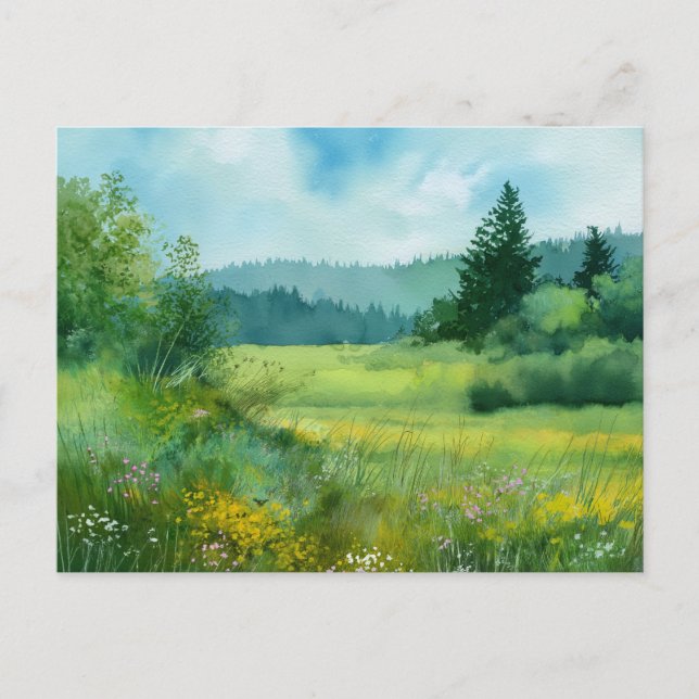 Carte Postale Scène de nature forestière  (Devant)