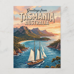 Carte Postale Scène de navigation sur la rivière Derwent en Aust