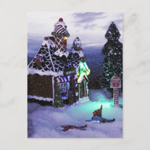 Carte Postale Scène de neige de pays des merveilles d'hiver