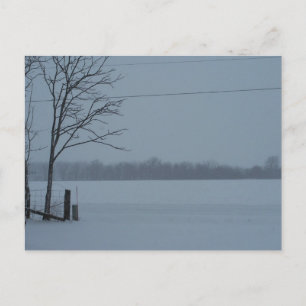 Carte Postale Scène De Neige Du Centre De L'Indiana