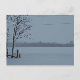 Carte Postale Scène De Neige Du Centre De L'Indiana