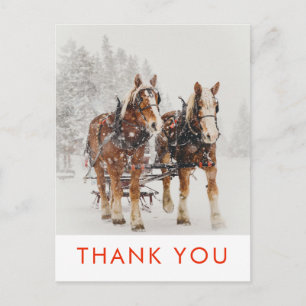 Carte Postale Scène de Noël en traîneau tiré par des chevaux Mer