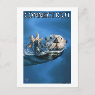 Carte Postale Scène de Otter de mer Connecticut