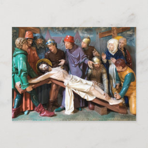 Carte Postale Scène de Pâques de Crucifiction.