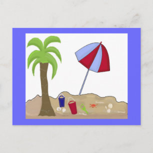 Carte Postale Scène de plage
