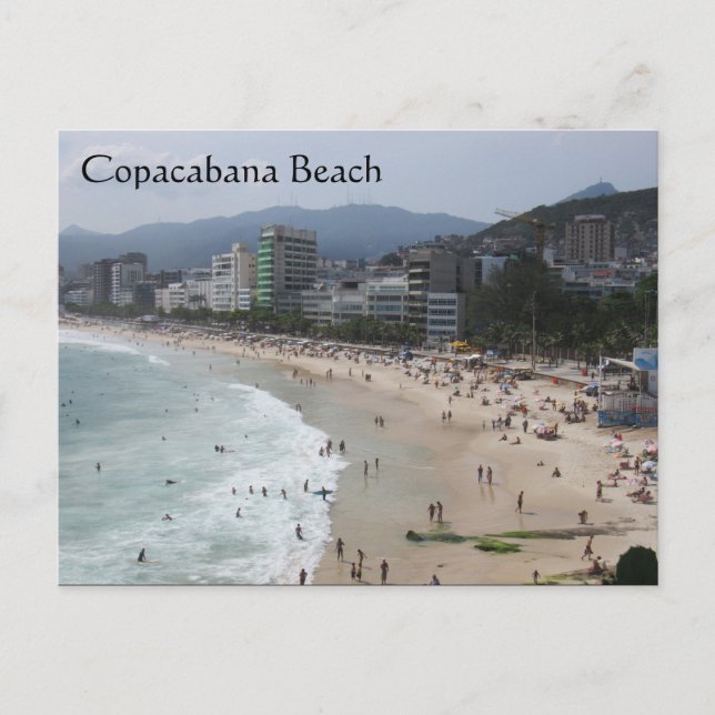 Carte Postale scène de plage de copacabana (Devant)