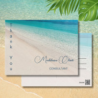 Scène de plage estivale bleu merci 