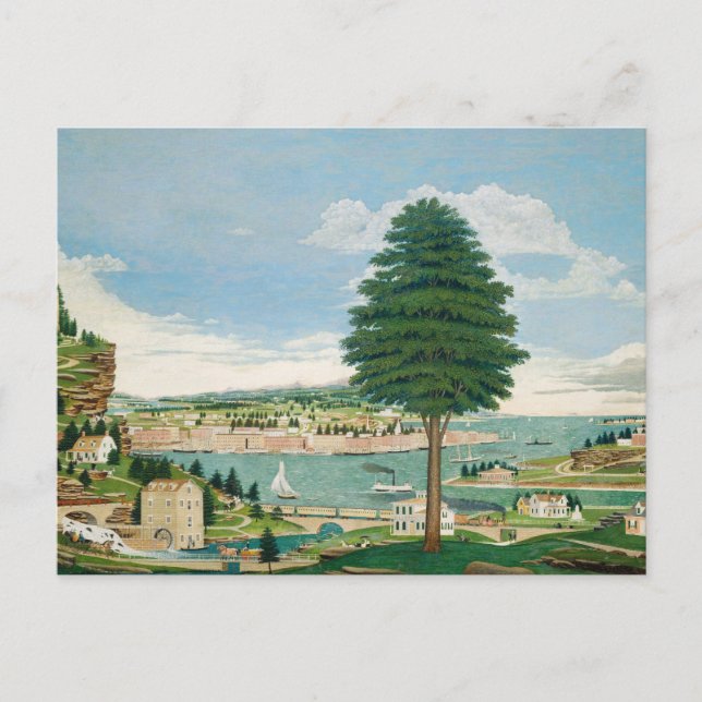 Carte Postale Scène de port avec château | Jurgan Frederick Huge (Devant)