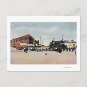 Carte Postale Scène de pose en brique d'or Snohomish, WA