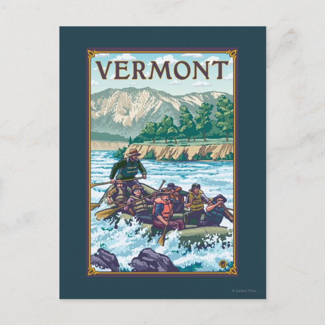 Carte Postale Scène de Rafting du Vermont (Devant)
