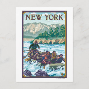 Carte Postale Scène de Rafting sur la rivière New York