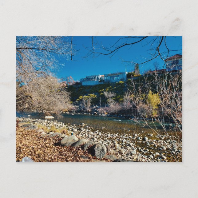 Carte Postale Scène de rivière automnale (Devant)
