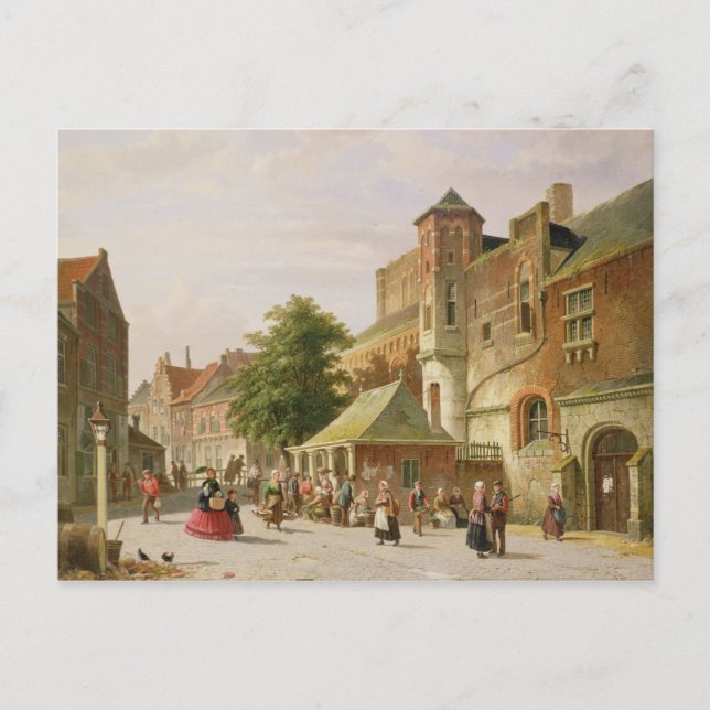 Carte Postale Scène de rue à Amsterdam (Devant)