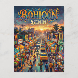 Carte Postale Scène de rue à Bohicon Bénin