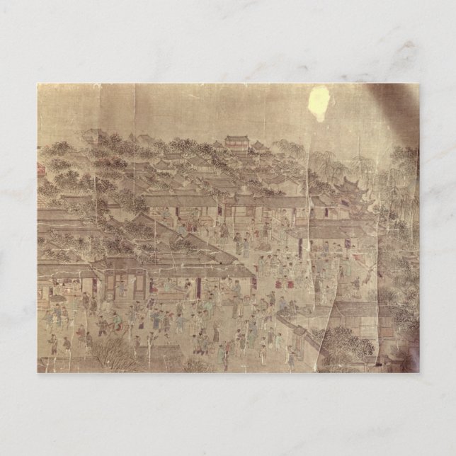 Carte Postale Scène de rue, Chinois, dynastie Ming (Devant)