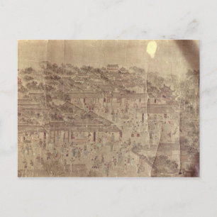 Carte Postale Scène de rue, Chinois, dynastie Ming