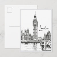 Scène de rue emblématique de Londres dessinée à la