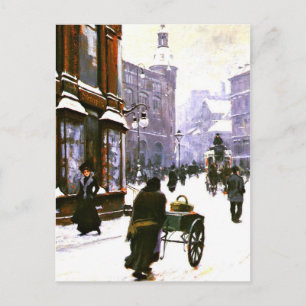 Carte Postale Scène de rue en hiver, Copenhague