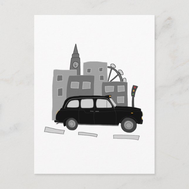 Carte Postale Scène de taxi (Devant)