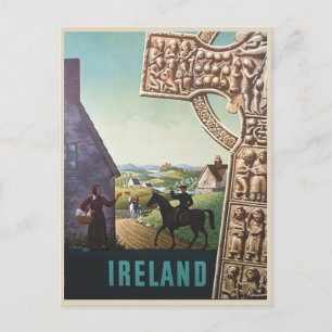 Carte Postale Scène de voyage vintage en Irlande