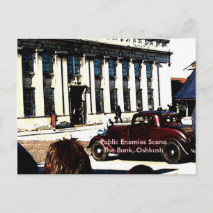 Carte Postale Scène d'ennemis publics - La Banque, Oshkosh