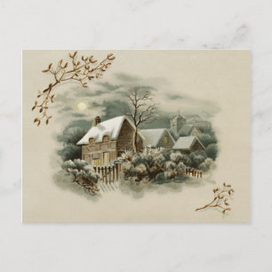 Carte Postale Scène d'hiver victorienne