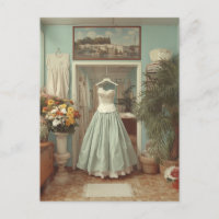 Scène d'intérieur de boutique de robe de mariée vi