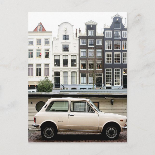 Carte Postale Scène du canal d'hiver d'Amsterdam (Devant)