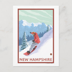 Carte Postale Scène du New HampshireSnowboard