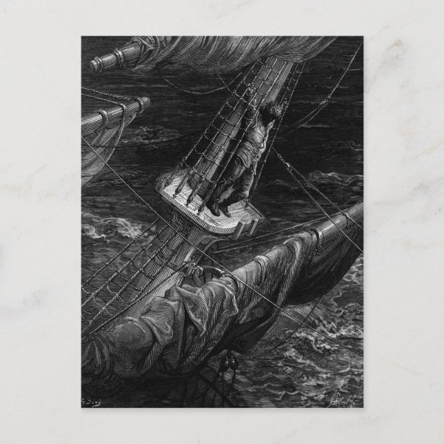 Carte Postale Scène du "Rime de l'ancien marin" (Devant)