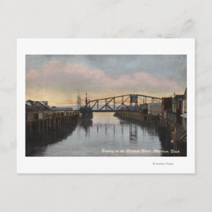 Carte Postale Scène du soir sur la rivière Wishkah