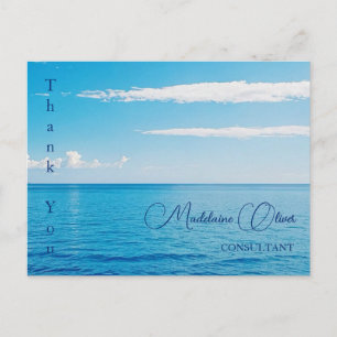 Carte Postale Scène estivale d'océan bleu Merci 