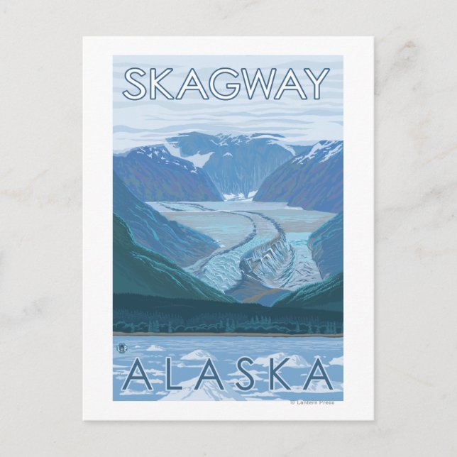 Carte Postale Scène glaciaire - Skagway, Alaska (Devant)