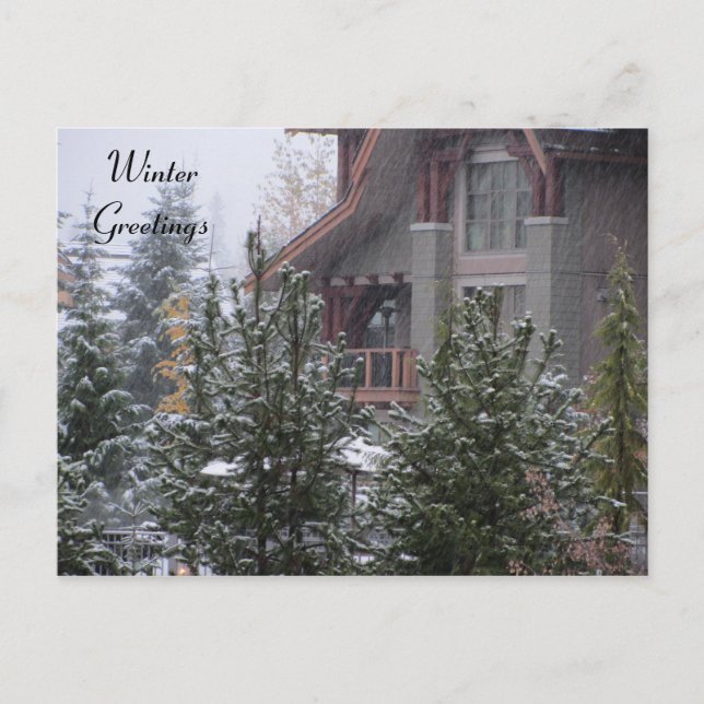 Carte Postale Scène hivernale à Whistler, C.-B. (Devant)