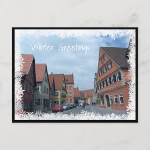 Carte Postale Scène hivernale avec maisons