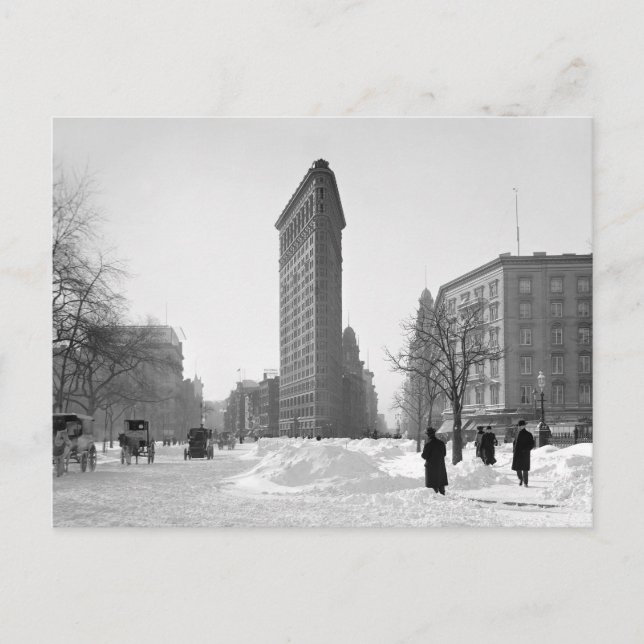 Carte Postale Scène hivernale du Flatiron Building, 1905 (Devant)