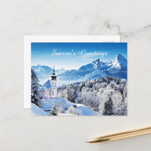 Carte Postale Scène hivernale personnalisée