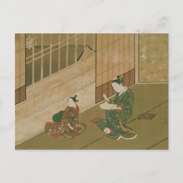 Carte Postale Scène intérieure, vers 1730 (Devant)