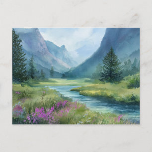 Carte Postale Scène naturelle avec vue sur la rivière