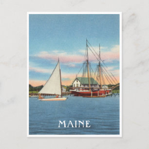 Carte Postale Scène naturelle Vintage du Maine