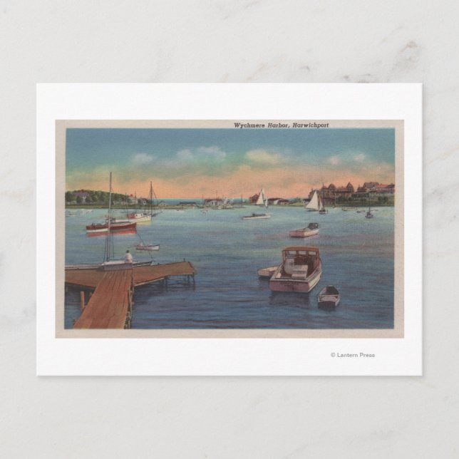 Carte Postale Scène portuaire de Wychmere (Devant)